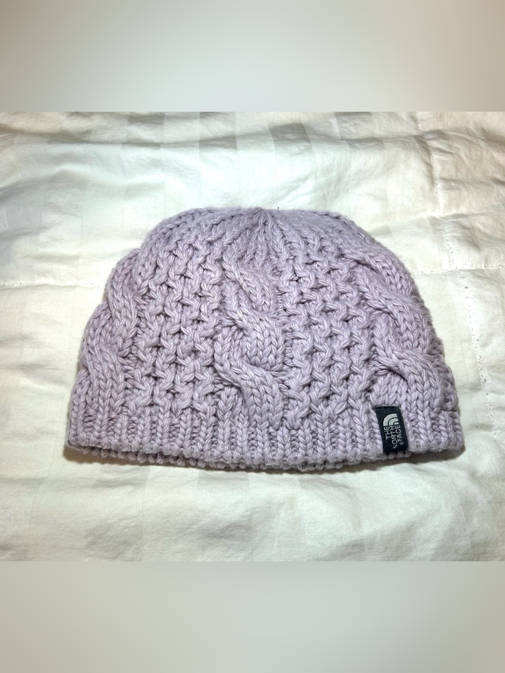 The North Face Minna One Size Lavender Cable Knit Beanie